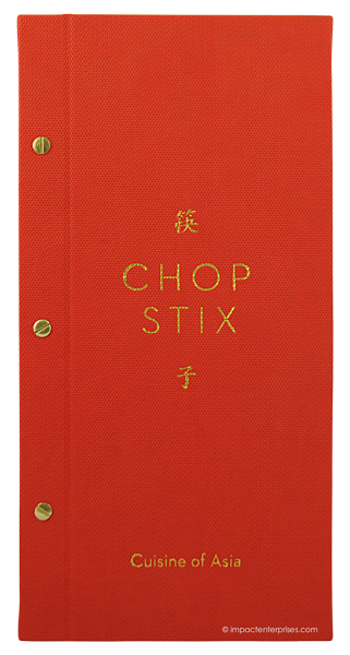 Chop Stix - Custom Menu Covers, Binders, & Presentation Folders