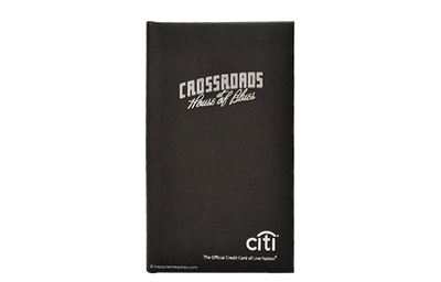 Crossroads Black Faux Leather Check Presenter - Custom Menu Covers, Binders, & Presentation Folders