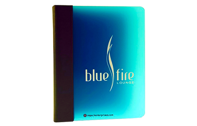 Blue Fire - Custom Menu Covers, Binders, & Presentation Folders
