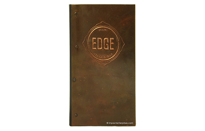 Edge Copper Check Presenters - Custom Menu Covers, Binders, & Presentation Folders