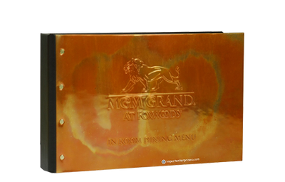MGM Grand Foxwoods - Custom Menu Covers, Binders, & Presentation Folders
