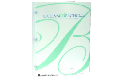Ocean Beach Club - Custom Menu Covers, Binders, & Presentation Folders
