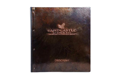 Sandcastle - Custom Menu Covers, Binders, & Presentation Folders