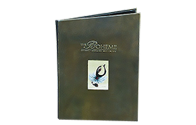 The Boheme - Custom Menu Covers, Binders, & Presentation Folders