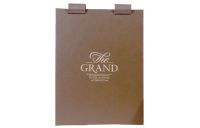 The Grand - Custom Menu Covers, Binders, & Presentation Folders