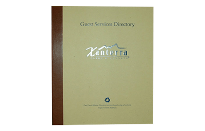 Xanterra Guest Directory - Custom Menu Covers, Binders, & Presentation Folders