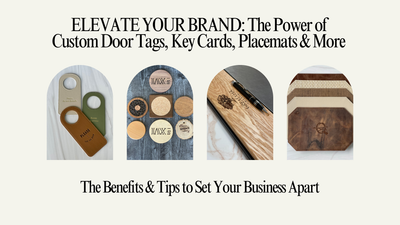 Elevate Your Brand: Custom Door Tags, Key Cards, Blotters, Placemats, and Coasters for Hotels, Restaurants & Offices