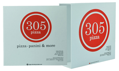 305 Pizza - Custom Menu Covers, Binders, & Presentation Folders