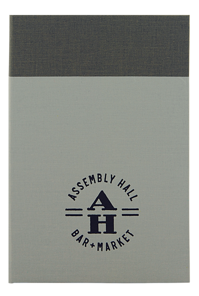 Grand Regency Denver - Assembly Hall - Custom Menu Covers, Binders, & Presentation Folders