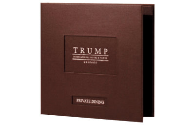 Trump Room Service Binder with earth friendly touches. - Custom Menu Covers, Binders, & Presentation Folders
