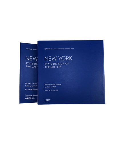 IGT/NY Lottery - Custom Menu Covers, Binders, & Presentation Folders