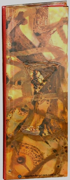 Stroked Copper Drink - Custom Menu Covers, Binders, & Presentation Folders