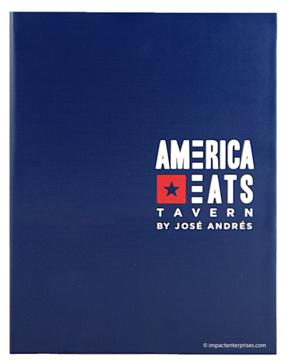 America Eats by Jose Andres - Custom Menu Covers, Binders, & Presentation Folders