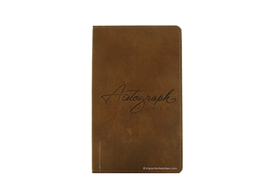 Autograph Brasserie Leather Check Presenter - Custom Menu Covers, Binders, & Presentation Folders