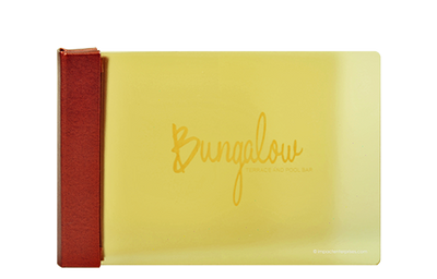 Bungalow - Custom Menu Covers, Binders, & Presentation Folders