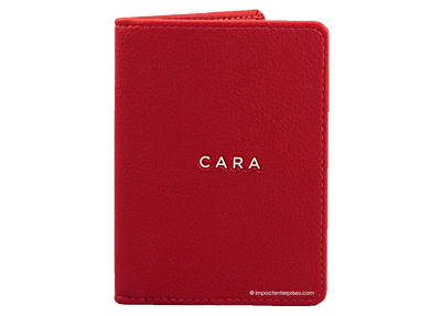 Cara Red Faux Leather Check Presenter - Custom Menu Covers, Binders, & Presentation Folders