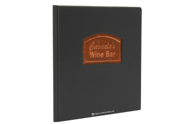 Carmelas Wine Bar - Custom Menu Covers, Binders, & Presentation Folders
