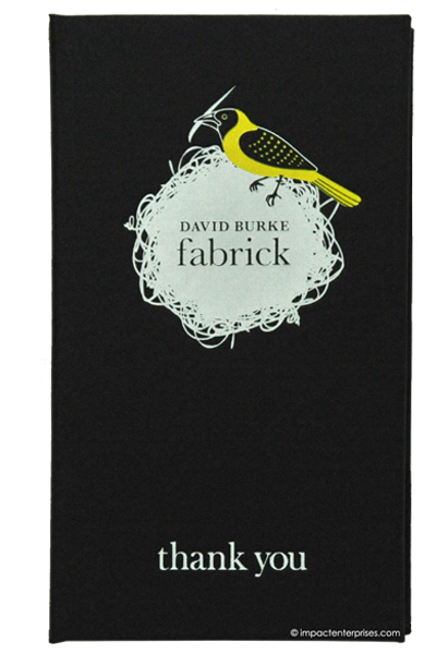 David Burke Fabrick Linen Check Presenter - Custom Menu Covers, Binders, & Presentation Folders
