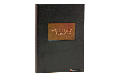 Eighteen Dessert - Custom Menu Covers, Binders, & Presentation Folders