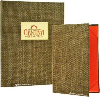 Cantina Beach - Custom Menu Covers, Binders, & Presentation Folders