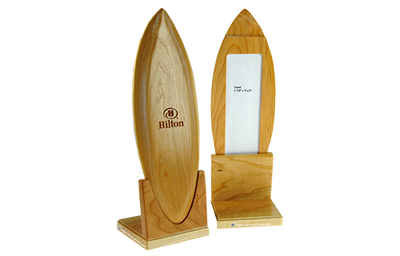 Hilton's Prototype Surfboard - Custom Menu Covers, Binders, & Presentation Folders