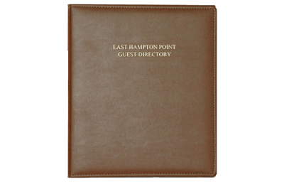 East Hampton Point Inn Directory: - Custom Menu Covers, Binders, & Presentation Folders