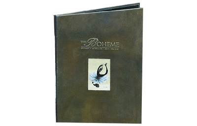 La Boheme Dinner - Custom Menu Covers, Binders, & Presentation Folders