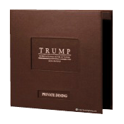 Trump Chicago Green Solution Room Service Binder- Menu - Custom Menu Covers, Binders, & Presentation Folders