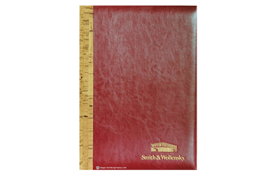 Smith And Wollensky - Custom Menu Covers, Binders, & Presentation Folders