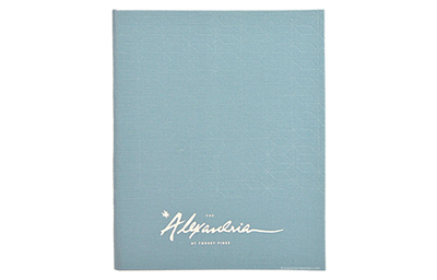 The Alexandria - Custom Menu Covers, Binders, & Presentation Folders